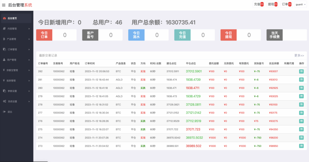 图片[10]-运营版微盘#虚拟币#期货黄金白银#交易系统#微交易源码#订单控制#投资理财