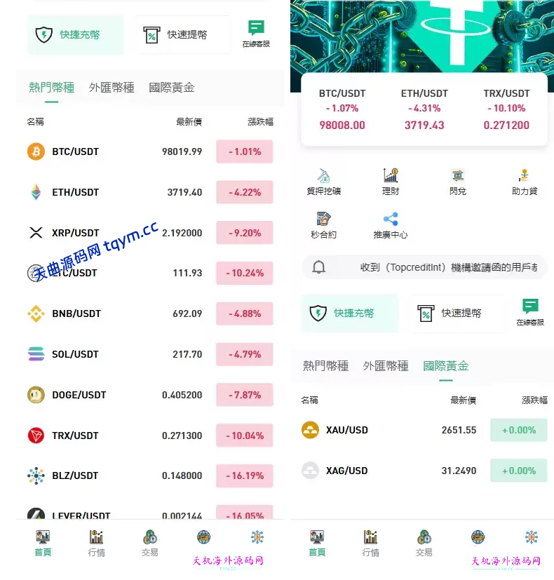 图片[2]-多语种交易所源码-支持秒合约-国际黄金-U本位合约-DeFi挖-可开关盗u功能